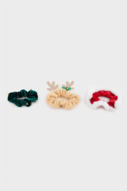 Lot de 3 Élastiques à cheveux thème Noël pour femme