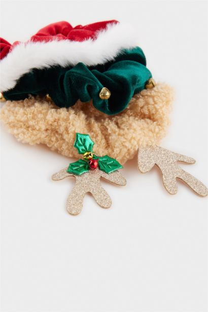 Lot de 3 Élastiques à cheveux thème Noël pour femme