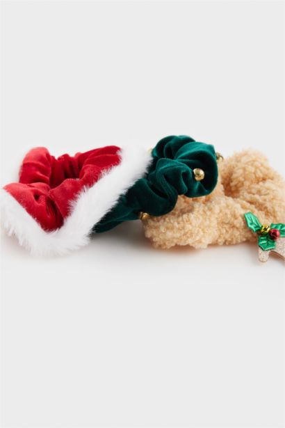 Lot de 3 Élastiques à cheveux thème Noël pour femme