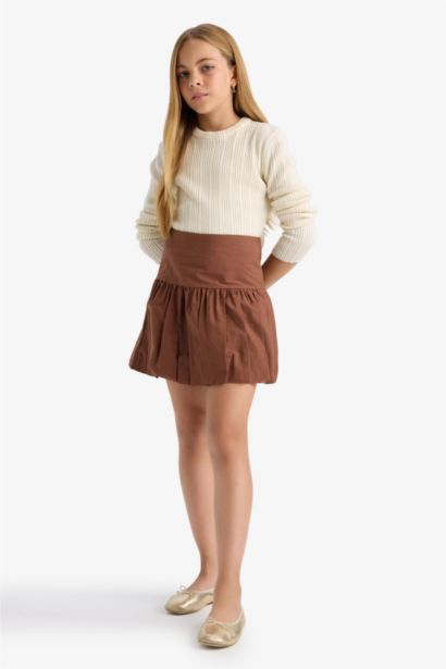 Girl Poplin Balloon Fit Skirt