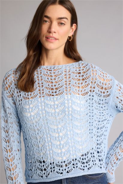 Regular Fıt Kayık Yaka Triko Kazak