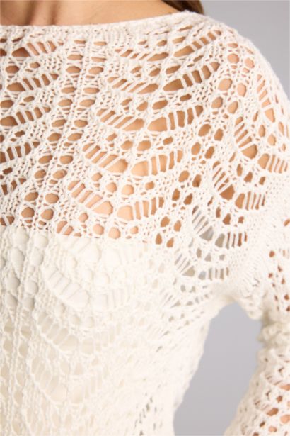 Regular Fıt Kayık Yaka Triko Kazak