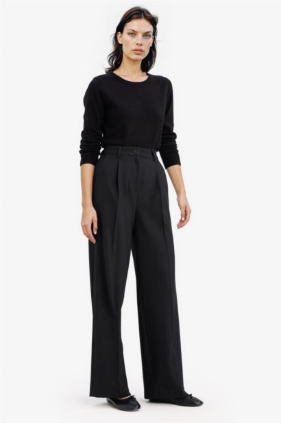 بلوز صوف قصة عادية بياخة مستديرة