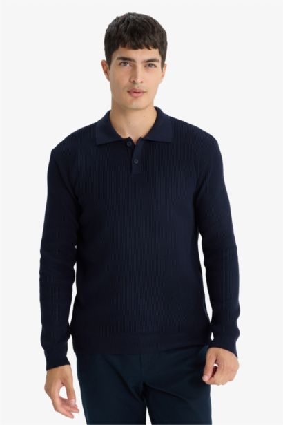 Пуловер поло стандартного кроя