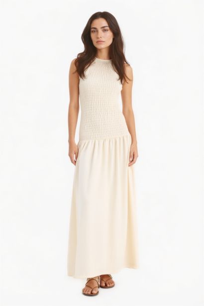 Crew Neck Midi Dress