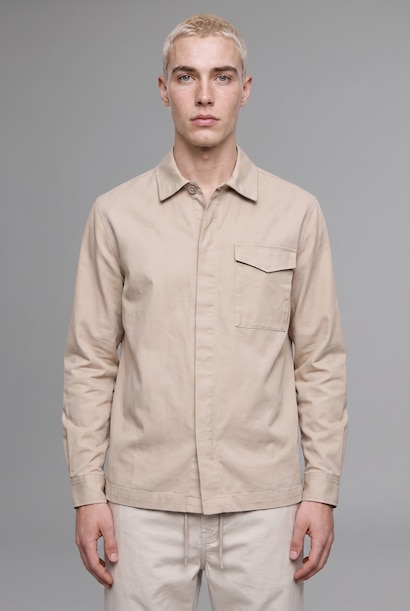 Single Pocket Boxy Fit Shirt Jacket