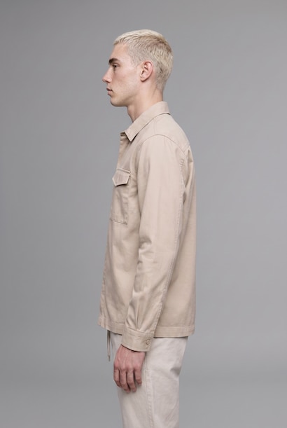 Single Pocket Boxy Fit Shirt Jacket
