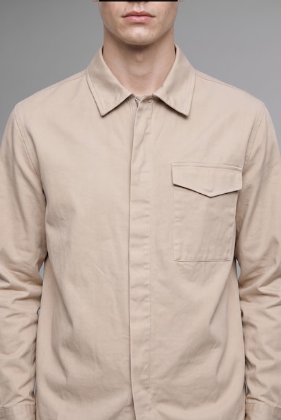 Single Pocket Boxy Fit Shirt Jacket