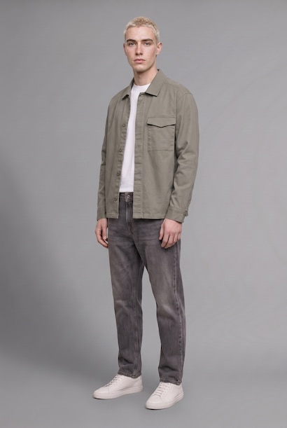 %100 Pamuk Boxy Fit Basic Gömlek Ceket