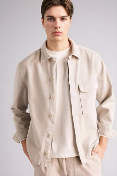 %100 Pamuk Boxy Fit Gömlek