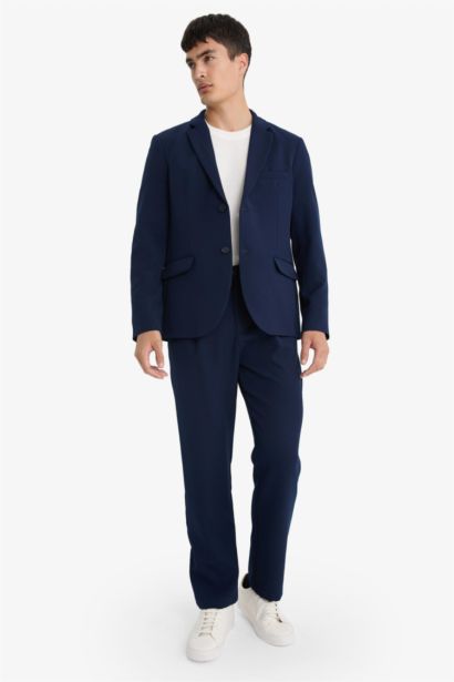 Straight Fit Regular Hem Trousers