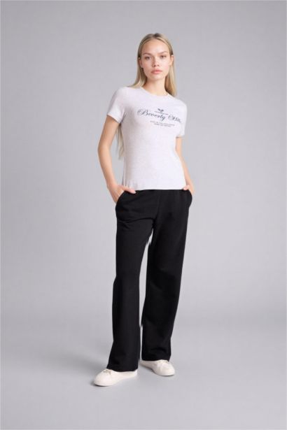 Straight Fit Basic Trousers