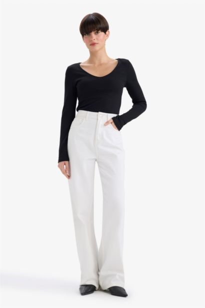 Slim Fit Basic Modal Long Sleeve T-Shirt