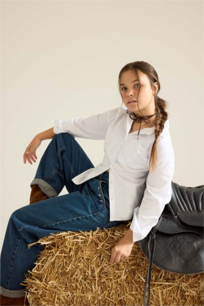 Girl Baggy Fit Wide Leg Jeans