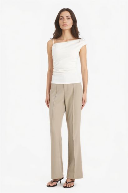 Flare Zipper Trousers