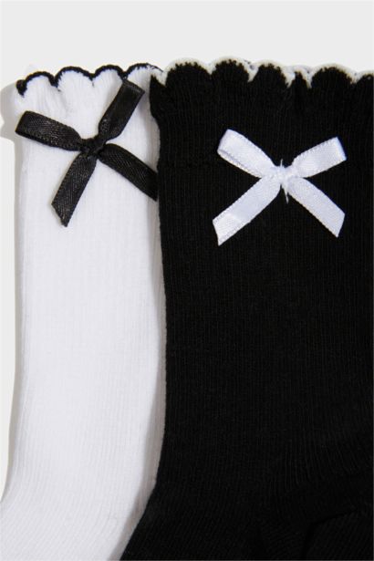 Lot de 2 paires de Chaussettes longues en coton pour fille