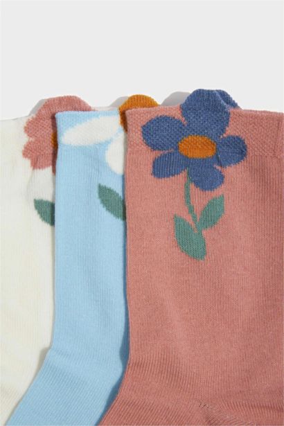 Lot de 3 Chaussettes longues en coton pour fille