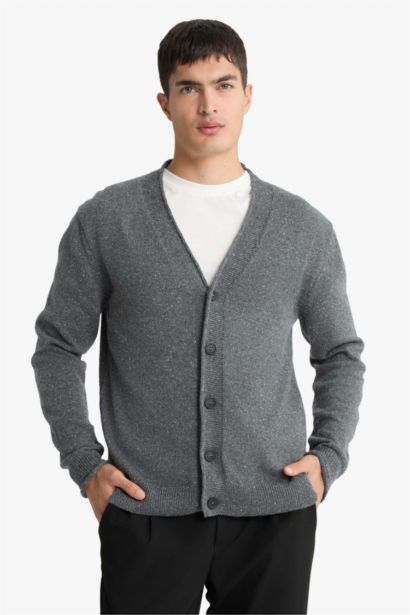 Relax Fit V-Neck Knitwear Cardigan