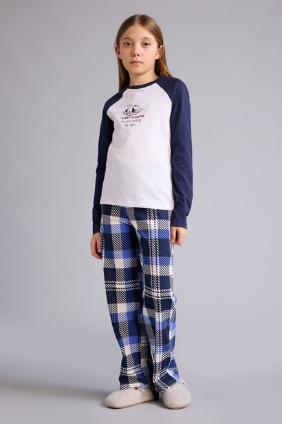 Girl Printed Long Sleeve Top Bottoms 2 Piece Pyjamas Set