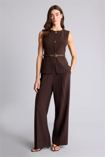 Slim Fit Crew Neck Vest