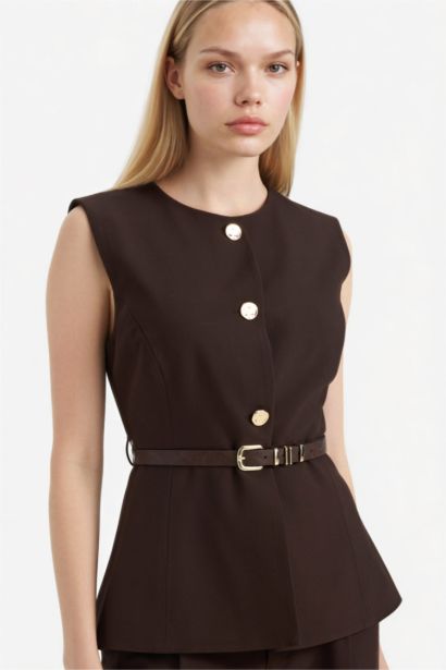 Fıtted Bisiklet Yaka Yelek