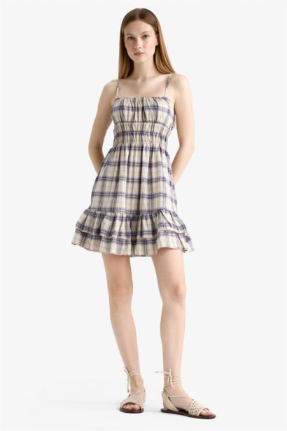 Coool чек бау бау Қысқа жеңді тоқылған көйлек