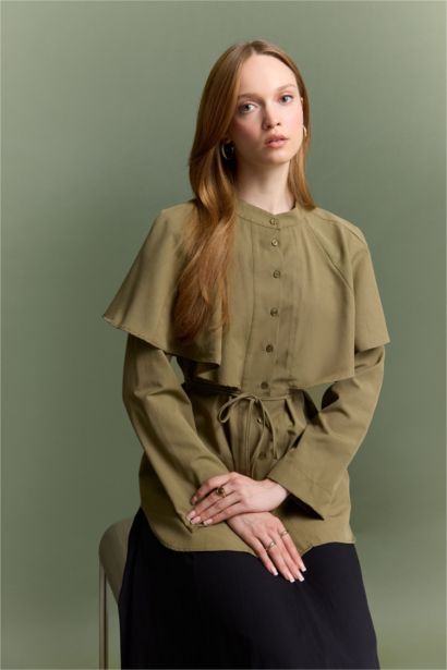 Relax Fit Terry Cotton Long Sleeve Tunic