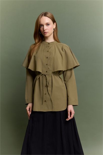 Relax Fit Terry Cotton Long Sleeve Tunic