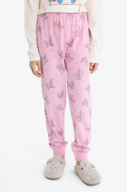 Girl Disney Lilo & Stitch Top Bottoms 2 Piece Pajama Set