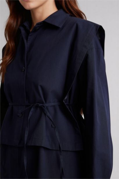 فستان طويل بوبلين ردن طويل