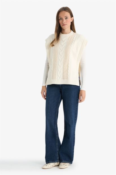 Regular Fit Crew Neck Knitwear Vest