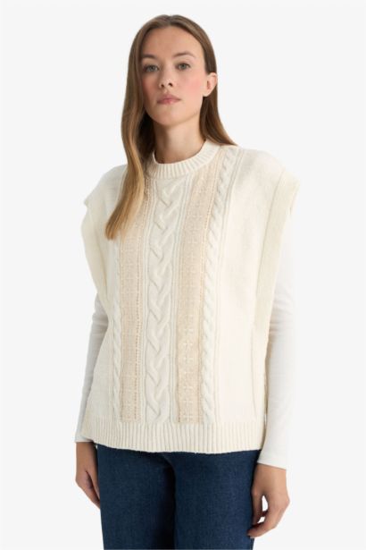 Regular Fit Crew Neck Knitwear Vest