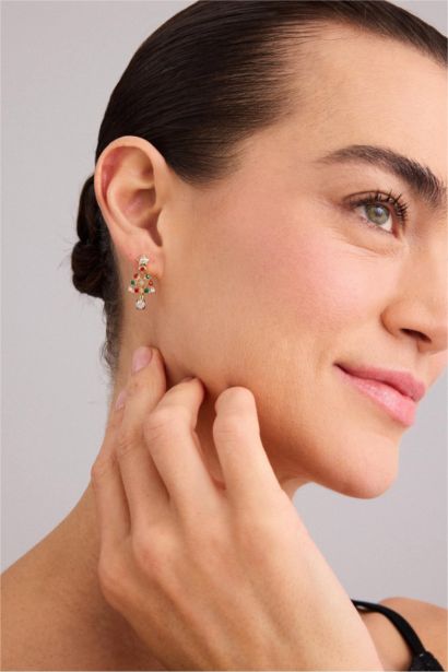 Yılbaşı Temalı Kadın 3'lü Küpe