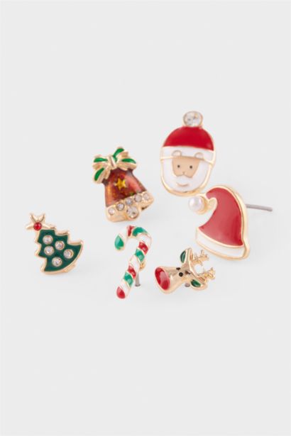 Yılbaşı Temalı Kadın 6'lı Küpe