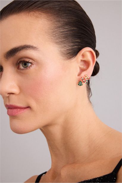 Yılbaşı Temalı Kadın 6'lı Küpe