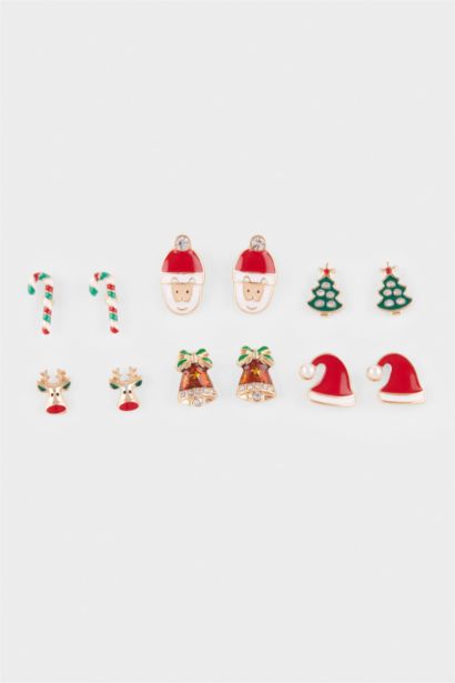 Yılbaşı Temalı Kadın 6'lı Küpe