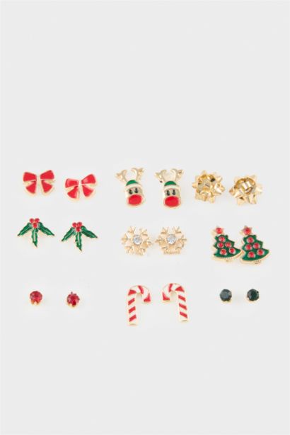 Kadın Yılbaşı Temalı 9'lu Küpe