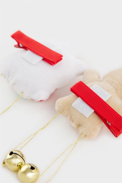 Lot de 2 Barrettes à clic thème Noël pour fille
