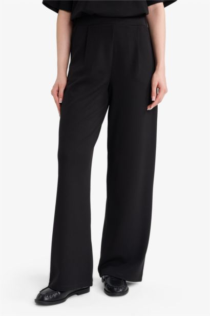 Straight Wide Leg Trousers