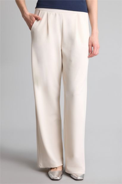 Straight Wide Leg Trousers