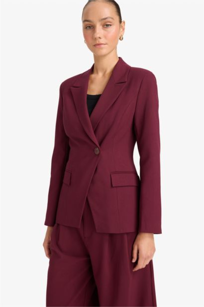 Slim Fit Jacket Collar Blazer