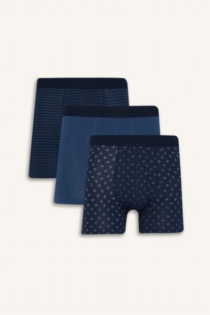 Regular Fit Patterned 3 Piece Boxers