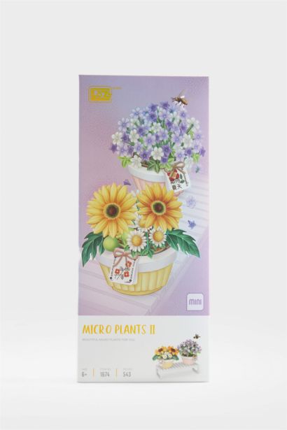 Renkli Çiçekli Blok Set