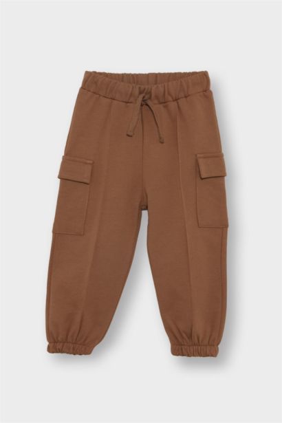 Baby Boy Elastic Waist Cargo Sweatpants