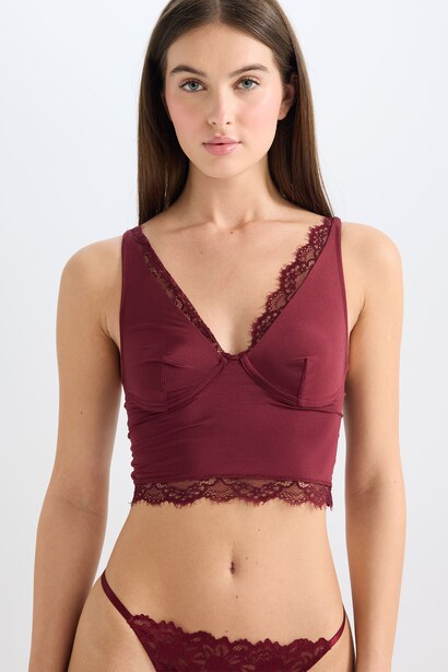 Lace Detail Satin Top