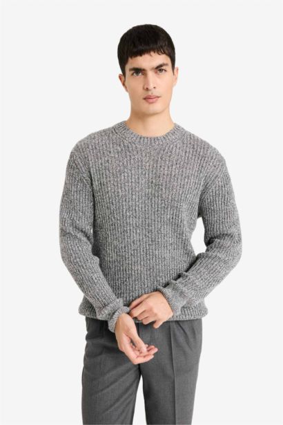 Pull en maille à col rond Coupe standard