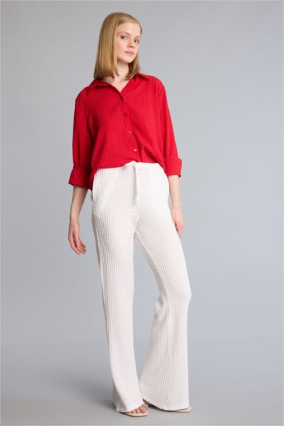 Normal Waist Wide Leg Trousers