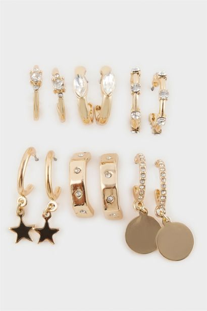 Kadın 6'lı Gold Küpe