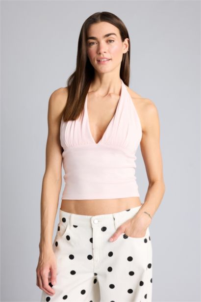 Afra x Defacto Slım Fıt Halter Yaka Atlet