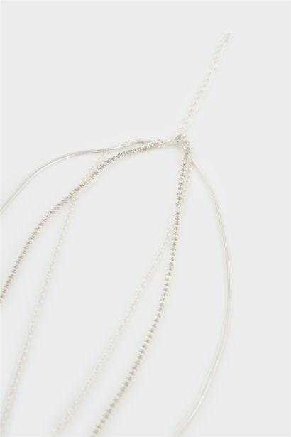 Collier argenté avec détail cœur pour femme